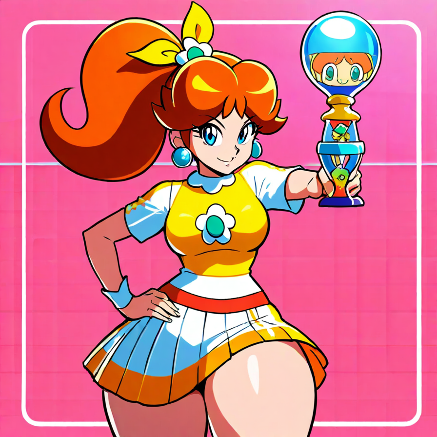 Stylized Anime Character with a Magic Orb