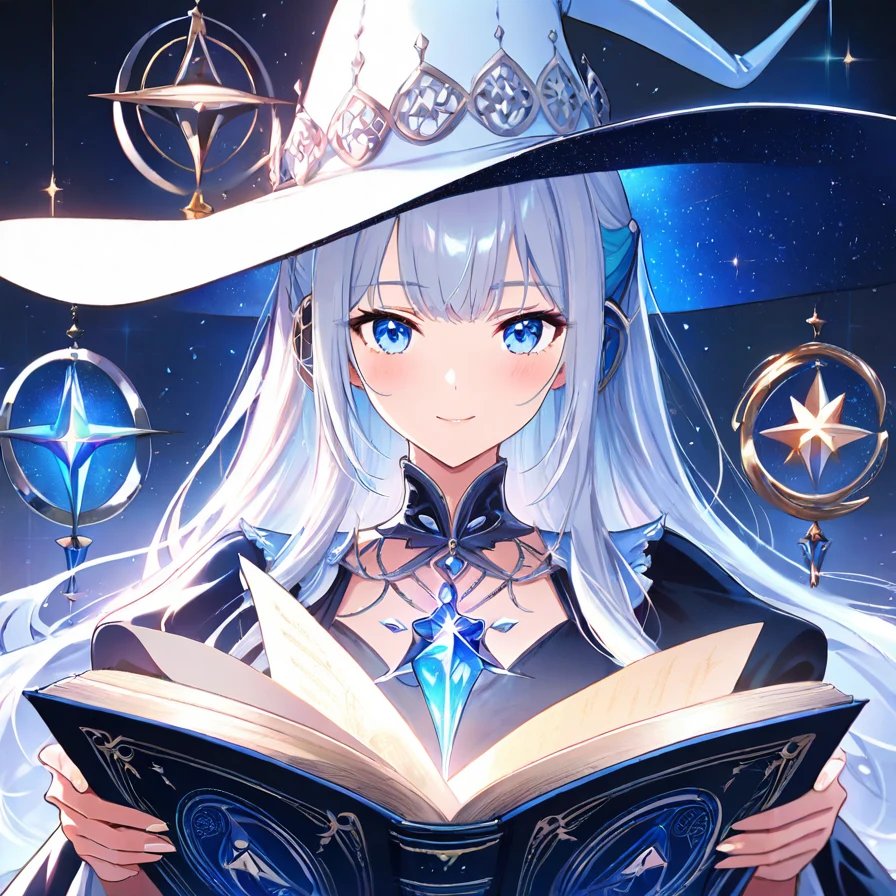 Celestial Witch in Midnight Observatory