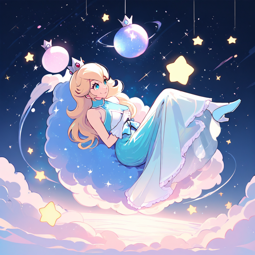 Celestial Maiden Resting on a Cloud
